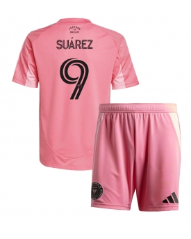 Billige Fotballdrakt Inter Miami Luis Suarez #9 Replika Hjemmedraktsett Barn 2025-26 Kortermet (med bukser)